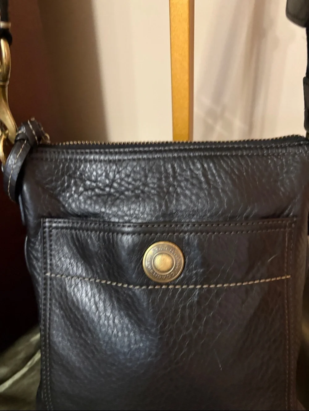 Vintage Coach small leather crossbody messenger bag late 90’s